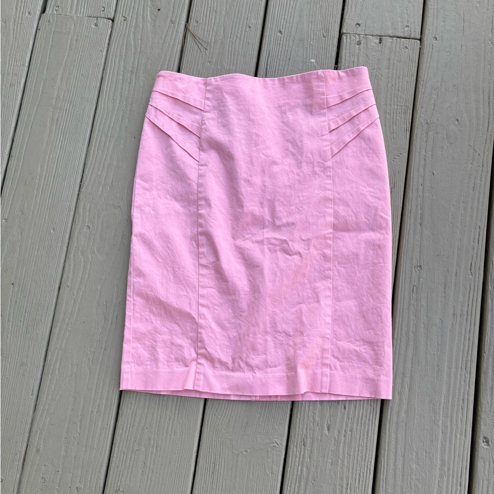 New York & Company Pink Pencil Midi Skirt, Size.: 4